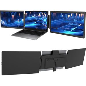 CLGP® Portable Monitor - Tri Screen - Laptop Uitbreider - Full HD