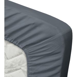 Ten Cate - Hoeslaken Topper 160x200 - Katoensatijn - Donkerblauw - Hoekhoogte 10 cm