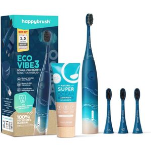 Duurzame Elektrische Tandenborstel met 6 weken Accu en 3 Opzetborstels