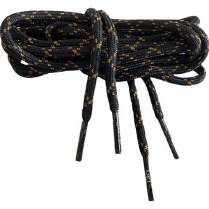 Lacy Schoenveter - Zwart/Bruin- 150 cm Lang x 4 mm Breed