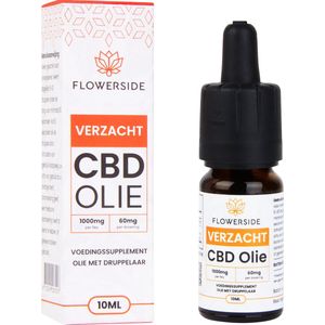 Flowerside Verzacht CBD + CBDA Olie - Full Spectrum - 5% CBD - 5% CBDA - 2.5% CBG - 2.5% CBGA - 10ml - Druppels - Biologisch - Natuurlijk - Laboratorium Getest