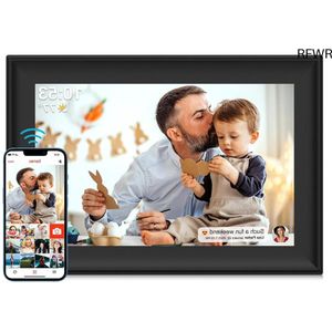 RFWR® Digitale Fotolijst 10,1 Inch met Wifi en Bewegingssensor - Delen van Foto's via App