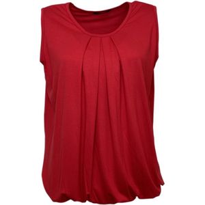 Pink Lady dames top - BV142 - rood uni - mouwloos - maat XXL