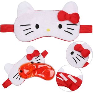 Hello Kitty oogmasker met KOELELEMENT, gel REIS band, verstelbaar slaapmasker