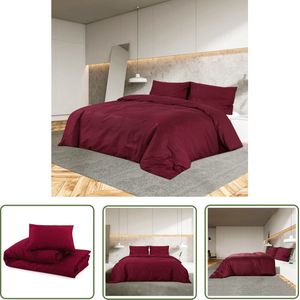 The Living Store Dekbedovertrek Bordeaux - 155 x 220 cm - Microvezel - OEKO-TEX