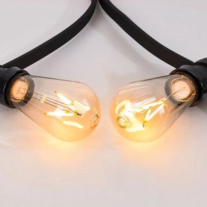 LumenXL lichtsnoer voor buiten 20 meter 20 fittingen - 3,5 watt 2200K LED filament lampen - IP44 dimmer