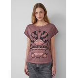 Bikini - Bruinroze - Regular Fit - Ronde Hals - Korte Mouwen