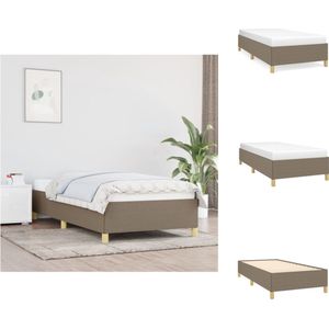 vidaXL Bedframe - Duurzaam - Bedframes - 203 x 103 x 35 cm - Taupe - Bed