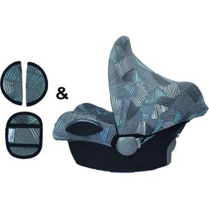Wallabiezzz Maxi Cosi Zonnekap en Gordelhoes Baby - Kraam cadeau - Voordeelverpakking - Autostoel
