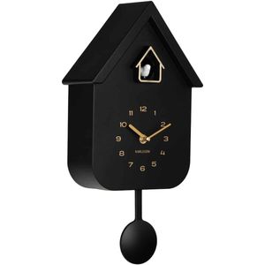 Karlsson - Solo Color Cuckoo - Wandklok - Zwart - 6x21,5x41cm - Modern