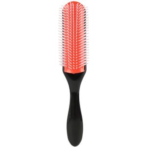 1 x Classic Hair Brush, Curling Brush, for Detangling, 9 Rows for Curly, Dry or Wet Hair, Separating and Shaping, Nylon Bristles