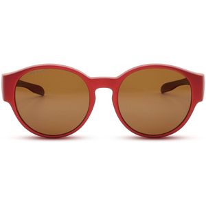 IKY EYEWEAR overzet zonnebril OB-1007E3-rood-mat-metallic