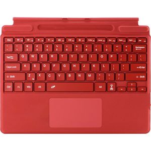 Toetsenbord geschikt voor Microsoft Surface Pro 9/10/11/Pro X - QWERTY - Bluetooth Toetsenbord Cover - Met Touchpad en Toetsenbord Verlichting - Rood