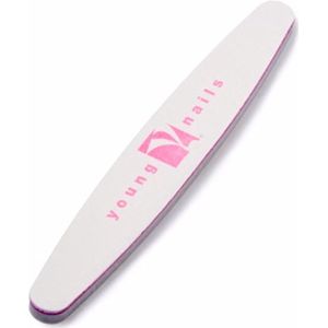 Young Nails Pink Combo File & Sponge, 180/180 grit