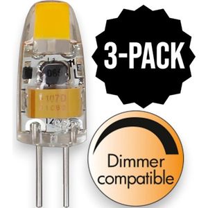 3-Pack | Capsule steeklampje - G4 - 1W - Koel Wit - 4000K - Dimbaar