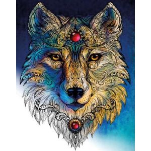 Graine Créative - Diamond painting kit - 40cm x 50cm - Wolf