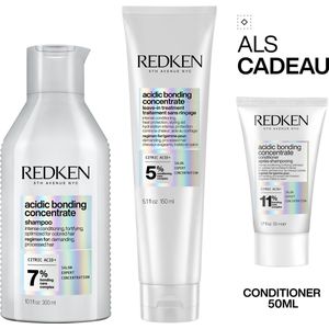Redken Acidic Bonding Concentrate Duo + Cadeau - Shampoo 300ml & Leave-In 150ml + Conditioner 50ml Cadeau - Beschadigd Haar