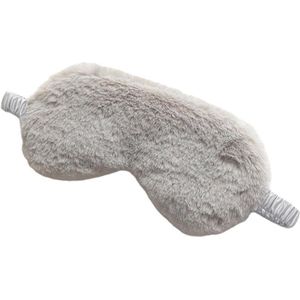 Mooi pluizig oogmasker voor slapen en reizen - ademend oogschaduw oogafdekking - grijs.