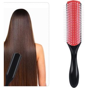 Haarborstel voor Krullend Haar met 9 Rijen - Perfect voor Styling en Ontwarren