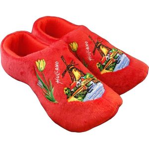 Klomppantoffels Rood met windmolen maat 31 - 35