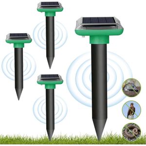 HARIKIKI Ultrasone Solar Mollenverjager 4x - Mollen - Mollenverjager Op Zonne Energie - Mollenverjager Op Batterijen - Mollen Verjager - Mollenbestrijding - Mollenvallen - Marterverjager - Zonne energie - Mollenbestrijding - Diervriendelijk