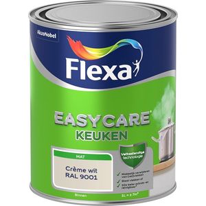 Flexa Easycare Muurverf - Keuken - Mat - Mengkleur - Crème-wit / RAL 9001 - 1 liter