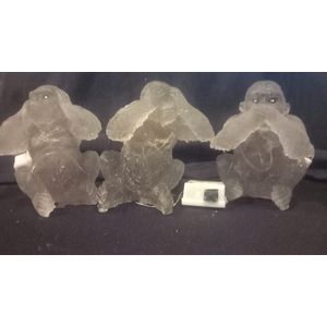 starwolf, setje van 3 lampjes gorilla's, horen zien en zwijgen, lampjes, geschenk, decoratief