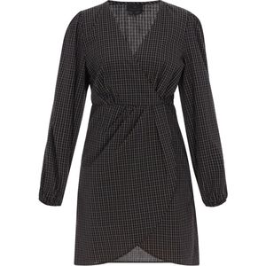 DreiMaster Klassik Jurk  cappuccino / lichtgrijs / zwart