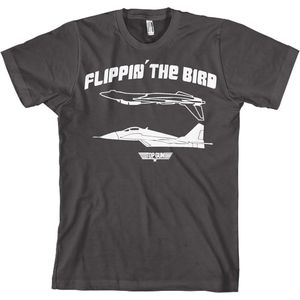 Top Gun Flippin' The Bird T-Shirt Dark-Grey-S