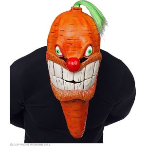 Widmann - Natuur Groente & Fruit Kostuum - Onvriendelijke Wortel Masker Halloween - Oranje - Halloween - Verkleedkleding