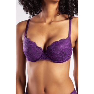 Purple-Daisy Colors Dames Lingerie Voorgevormde Push-up beugel BH (127-006-1) - Maat 90B - PAARS