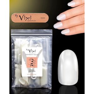 600 KORT OVAAL NAGELSET - Compleet met Prep File en 10 Maten voor Professioneel en Thuisgebruik