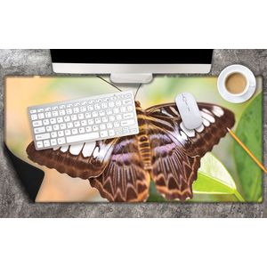 Bureau onderlegger - Close-up van Parthenos Sylvia Bruine Vlinder - 80x40 cm - 2 mm Dik - Bureau mat Vinyl