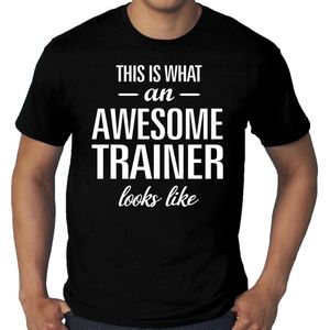 Bellatio Decorations Grote Maten Awesome trainer t-shirt voor heren zwart XXXL