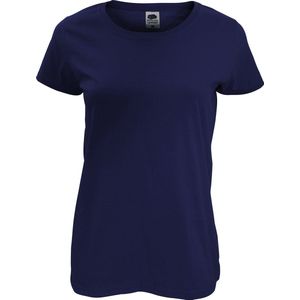 Fruit Of The Loom Dames/ Vrouwen Dames-Fit Original T-Shirt met Korte Mouwen (Donker Marine)
