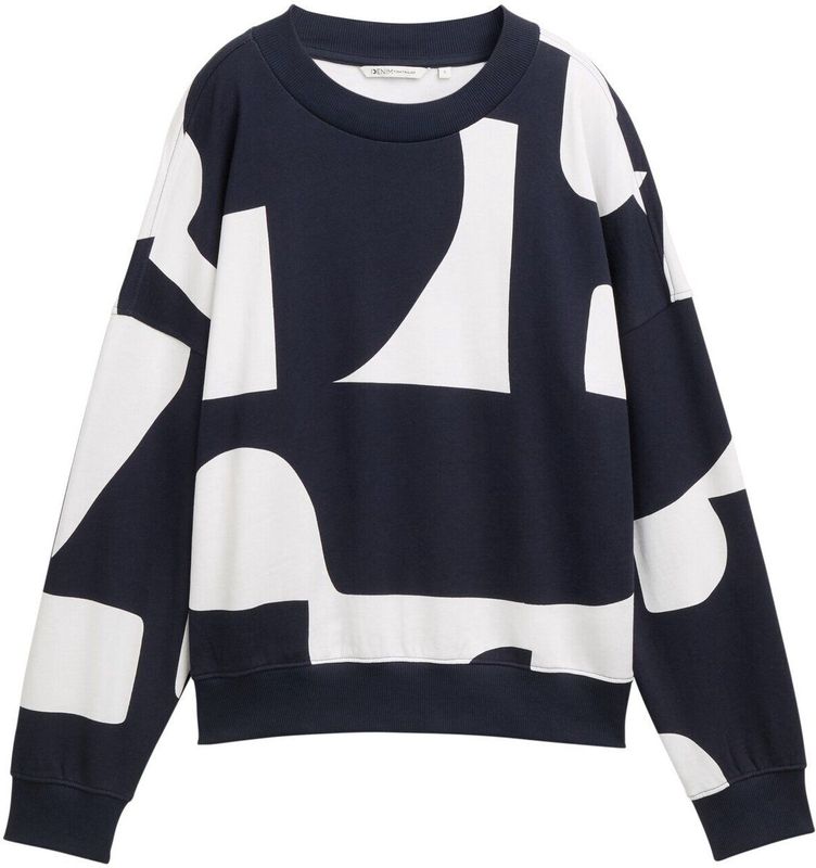 Tom Tailor - Sweatshirt - Navy - Met Print All-over