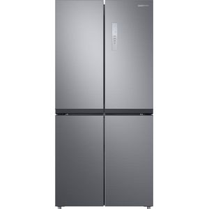 Samsung RF48A400EM9, Vrijstaand, Frans deur, Roestvrijstaal, Touch, Op de deur, Gehard glas
