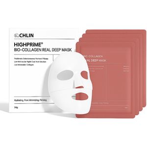 CL CHLIN HIGHPRIME® Bio-Collagen Masker – 4 Stuks - Diepe Hydratatie & Anti-Aging – Rijk aan Serum - sos masker - intensieve verjonging & Hydratatie masker