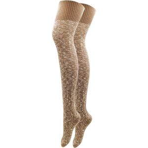 Dames gebreide winterlaarsjes tot aan de dijen, vintage extra lange beenwarmers, overknee sokken