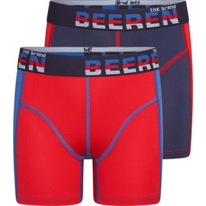 Beeren 2-Pck Mix&Match J. Boxer Mix Blauw/Rood 170/176