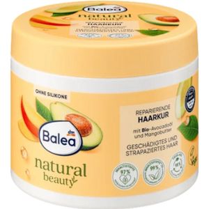 Balea Natural Beauty Reparerend Haarmasker | 1x 300 ml | Vegan Haarkuur voor beschadigd en breekbaar haar - Siliconenvrij