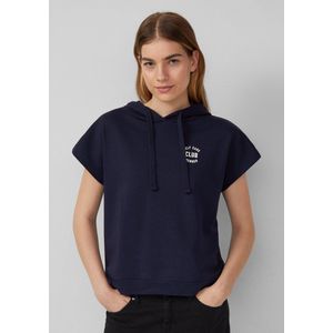 s.Oliver - Sweatshirt - Marine - Met Capuchon - Losse Pasvorm