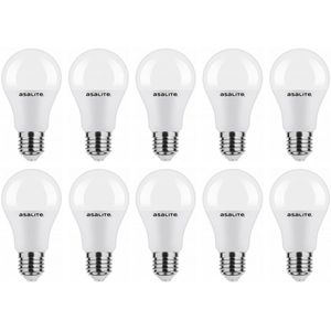 Asalite - LED Lamp A60 - E27 Fitting - 12W - 1200 Lumen - 4000K Neutraal Wit Licht - 10 stuks