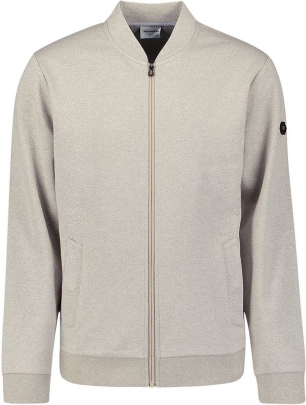 No Excess - Sweatvest - Sand - Lange Mouw - Ritssluiting