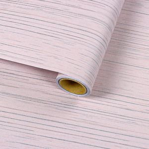Lichtroze Linnen Getextureerd Behang - Peel en Stick - 300 cm