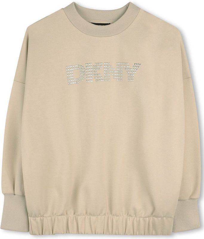 DKNY - D62393 - Sweatshirt - Beige - 14 Jaar Meisjes