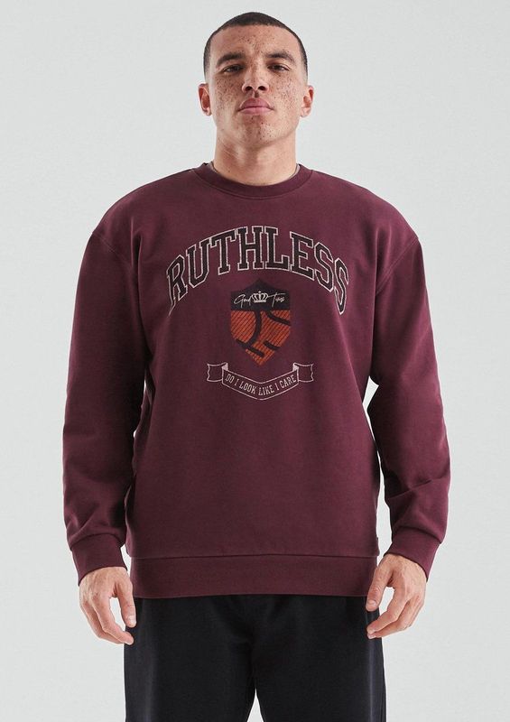 Sweatshirt - Katoen - Met Opvallende Print - Gewassen Afwerking