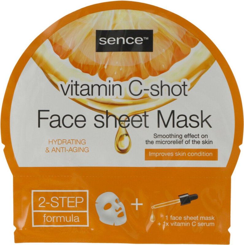 Sence Gezichtsmaskers Vitamin C - 6 x - Voordeelverpakking