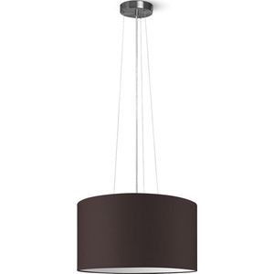 Home Sweet Home hanglamp Bling - verlichtingspendel Hover inclusief lampenkap - lampenkap 45/45/23cm - pendel lengte 100 cm - geschikt voor E27 LED lamp - chocolade