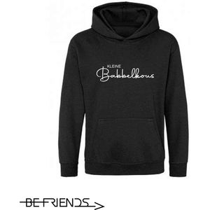 Be Friends Hoodie - Kleine babbelkous - Kinderen - Zwart - Maat 1-2 jaar
